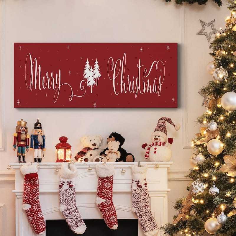 Merry Christmas Premium Gallery Wrapped Canvas - Ready to Hang