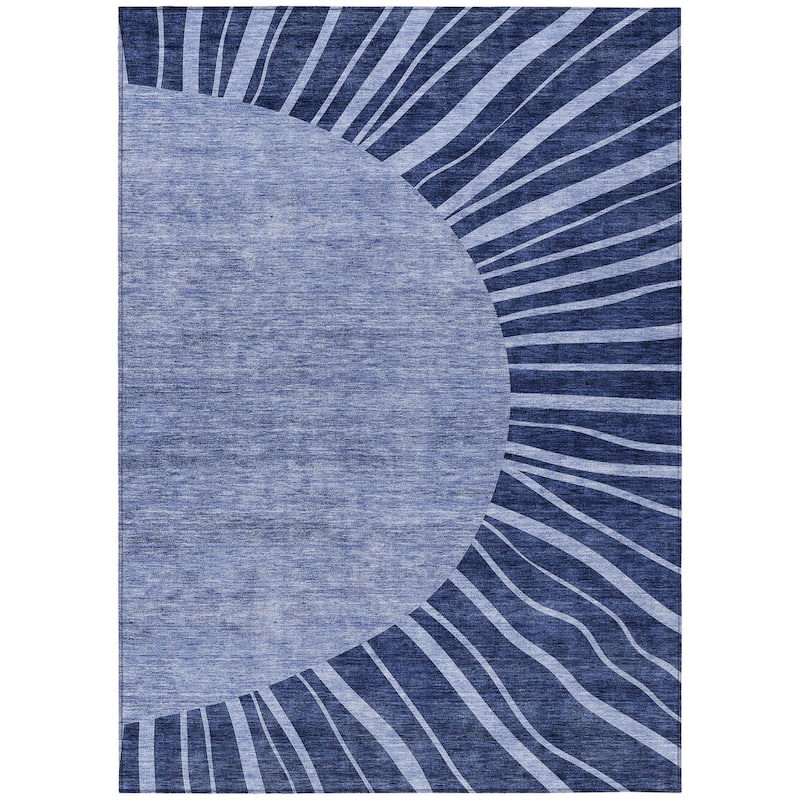 HomeRoots Abstract Transitional Rectangle Outdoor Rug