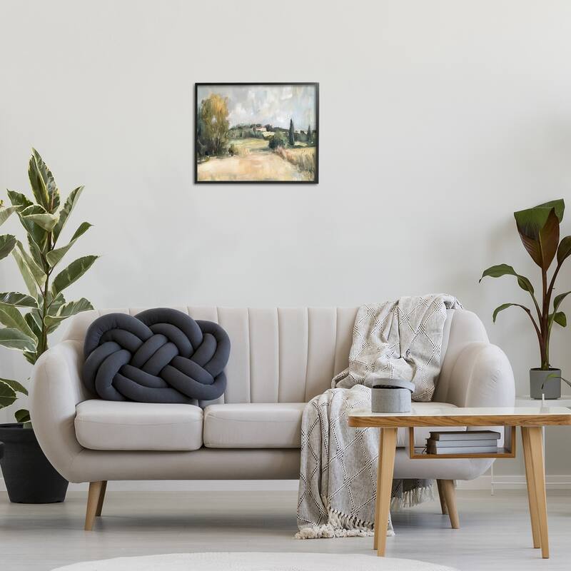 Stupell Hill Top House Landscape Framed Giclee Art Design By Petal Prints Design