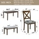preview thumbnail 2 of 11, 6 Piece Kitchen Dining Set, Rectangular Wooden Dining Table with 4 Upholstered Chairs and a Bench