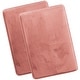preview thumbnail 88 of 153, Empyrean Ultra Soft Plush Bathroom Rug - Non-Slip, Velvet, Memory Foam Bath Mat - Set of 2 Set of 2 (20x32) - Misty Rose
