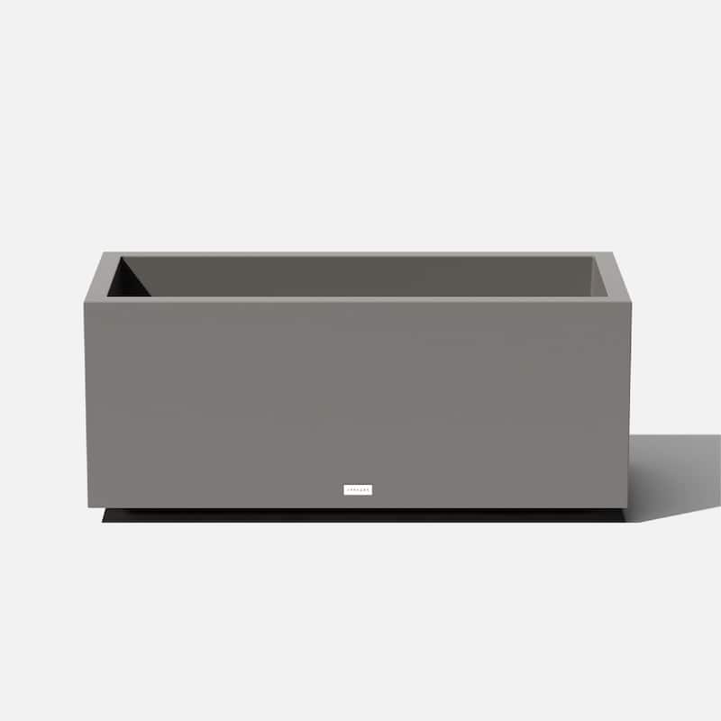 Block Series Long Box Planter - 16.25"H x 15"W x 38"L - Grey
