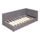 preview thumbnail 8 of 7, Upholstered Daybed Twin Size Sofa Bed 2 Storage Drawers, LIGHT GREY