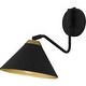 preview thumbnail 6 of 12, Alscott 1-Light Matte Black Wall Sconce