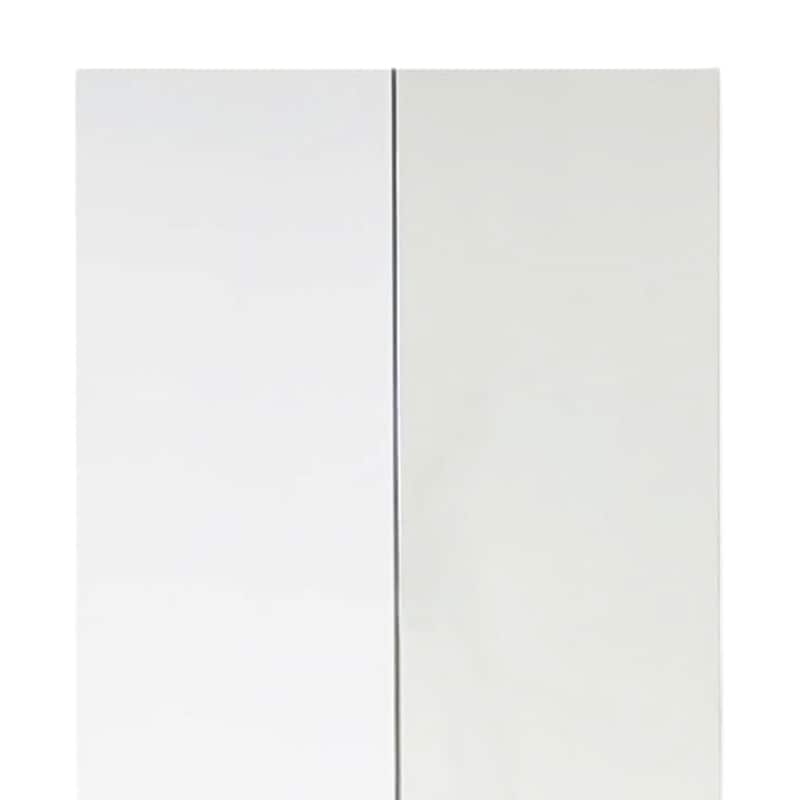 Ely Dual Closet Cabinet w Mirror, 4 Drawers, 71 Inch, White Melamine
