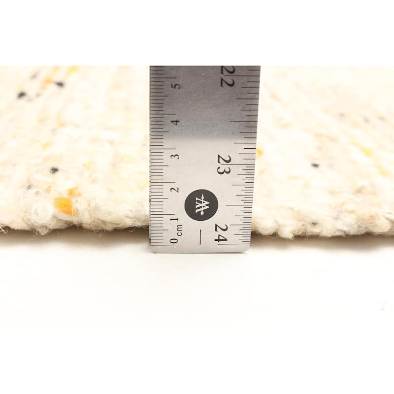 ECARPETGALLERY Braid weave Sienna Beige, Cream Wool Rug - 5'0 x 7'11