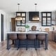 preview thumbnail 10 of 12, 1-Light Industrial Vintage Distressed Brass with Gold Leaf Dome Pot Lid Pendant Light/ Gold Kitchen Island Lighting