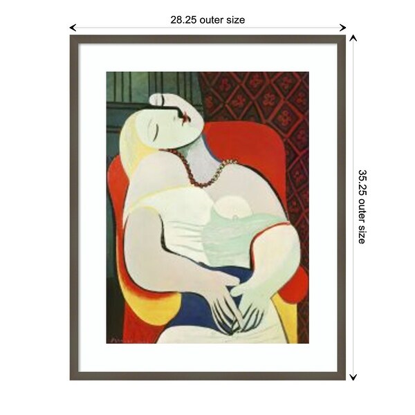 The Dream 1932 by Pablo Picasso Framed Wall Art Print - Bed Bath