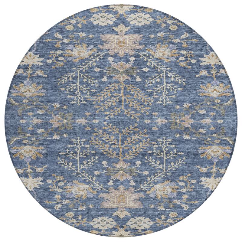 Machine Washable Indoor/ Outdoor Boho Traditional Chantille Rug