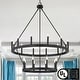 preview thumbnail 1 of 88, Acroma 20-light Modern Farmhouse 40In Round Wagon Wheel Chandelier with UL