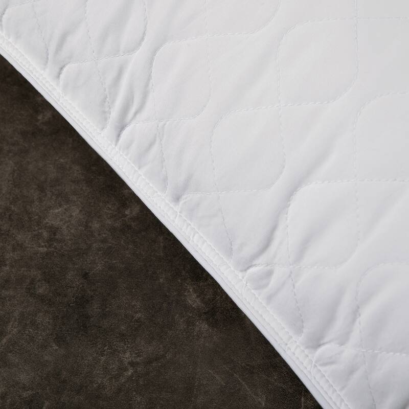 2 Pack Firm Goose Feather Pillows White Quilted Cover