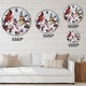 preview thumbnail 8 of 6, Designart 'Two Cardinals And Snowy Winter Berries' Oversized Cottage Wall Clock