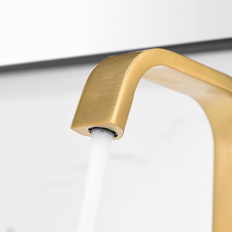 Luxier MSC14-T 4 in. Centerset 2-Handle Bathroom Faucet with Drain