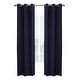 preview thumbnail 28 of 39, ThermaLogic Weathermate Insulated Cotton Grommet Curtain Panel - Pair 40" x 63" - Navy