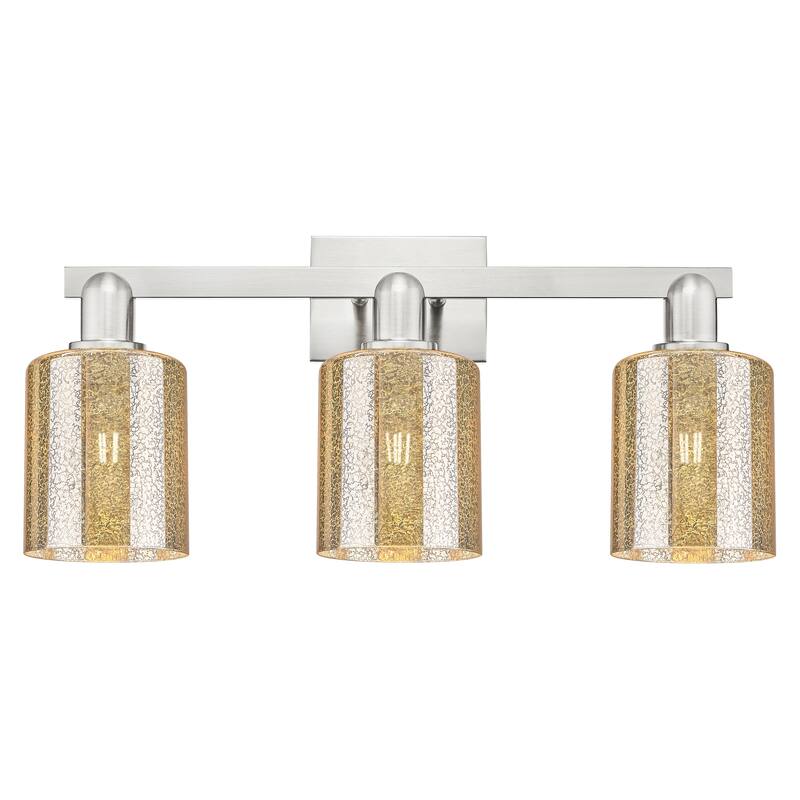 Innovations Lighting Endless Possibilities Arcadia - Cobbleskill - 3 Light 24" Bath Vanity Light - Mercury/Brushed Satin Nickel