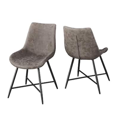 Steve Silver Ranger Faux Leather Side Chair - Set of 2