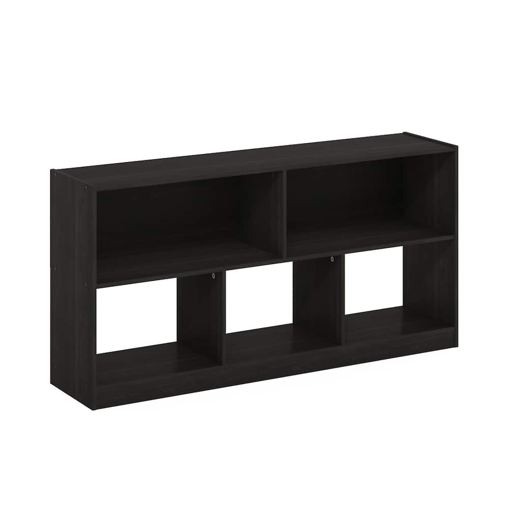 23.62 in. Tall Espresso Wood 5-Shelf Bookcase