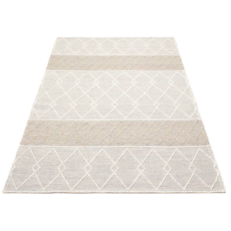 ECARPETGALLERY Braid weave Sienna Cream Wool Rug - 5'10 x 9'2