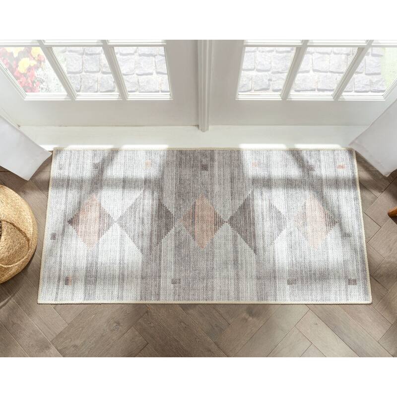 Well Woven Lotus Argonne Southwestern Machine Washable Area Rug