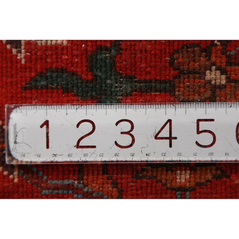 Animals Design Red Kazak Oriental Accent Rug Hand-Knotted Wool Carpet - 2'0" x 3'0"