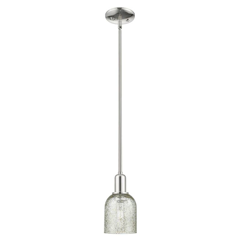 Innovations Lighting Endless Possibilities Arcadia - Caledonia - 1 Light 5" Stem Hung Mini Pendant - Polished Nickel/Mica
