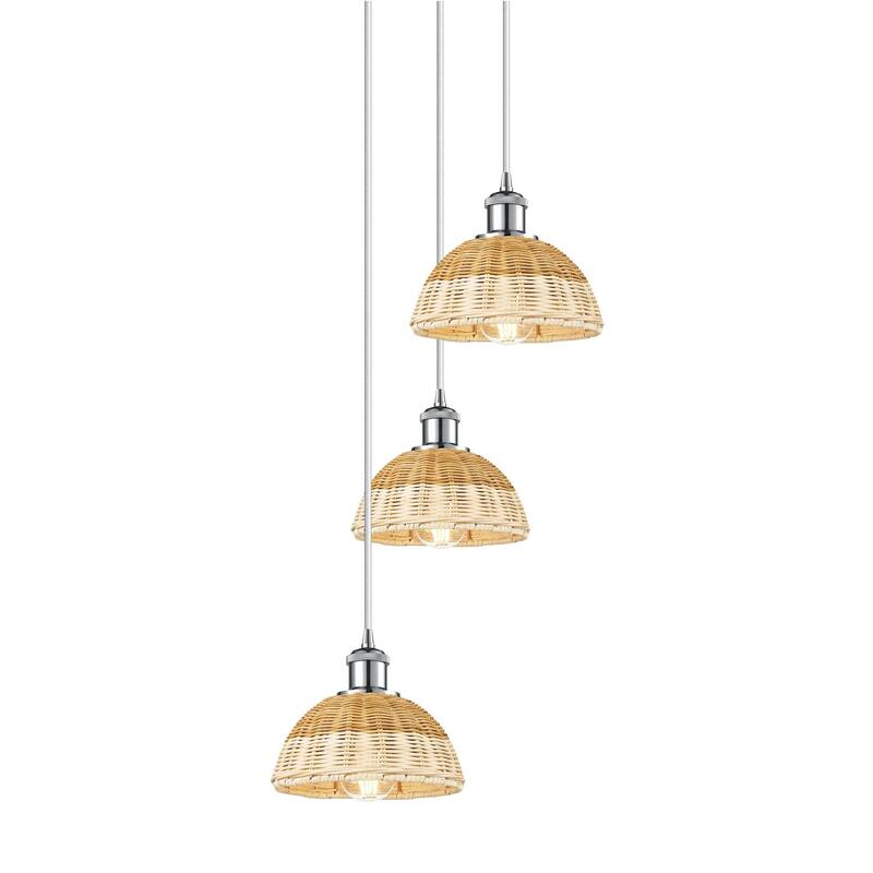 Innovations Lighting 113B-3P-29-14 Bristol Natural II Pendant Bristol - Polished Chrome / Natural