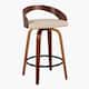 Option Cream PU/Walnut Wood/Black Metal