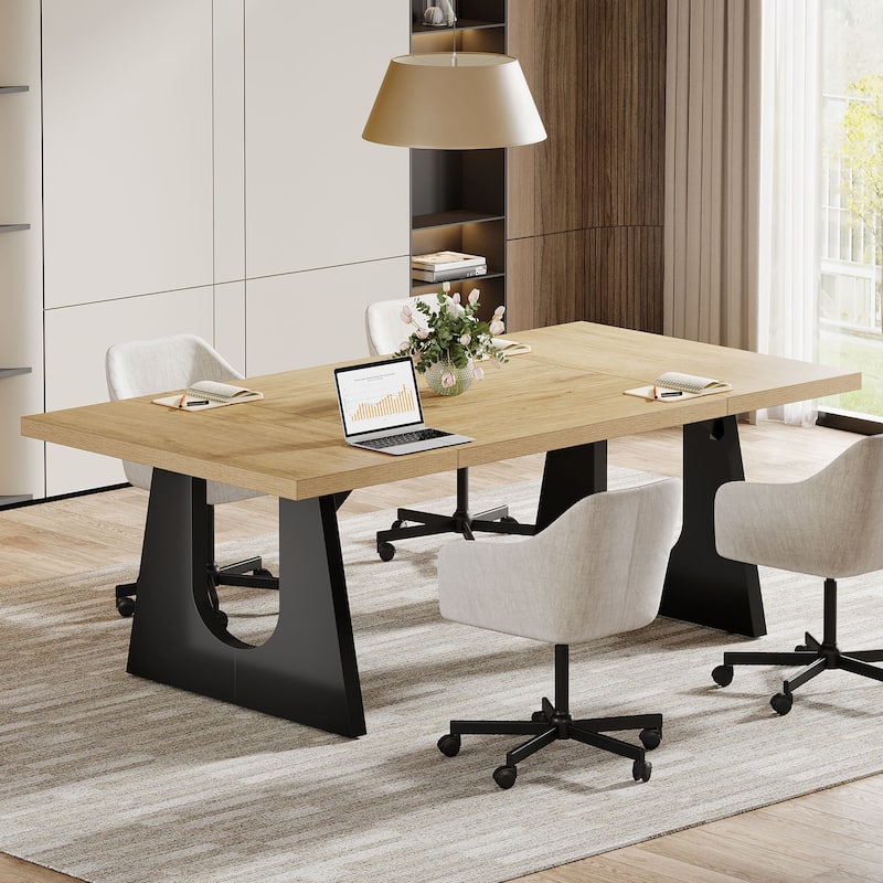 Wood Conference Table Oka Rectangular Office Meeting Room Desk