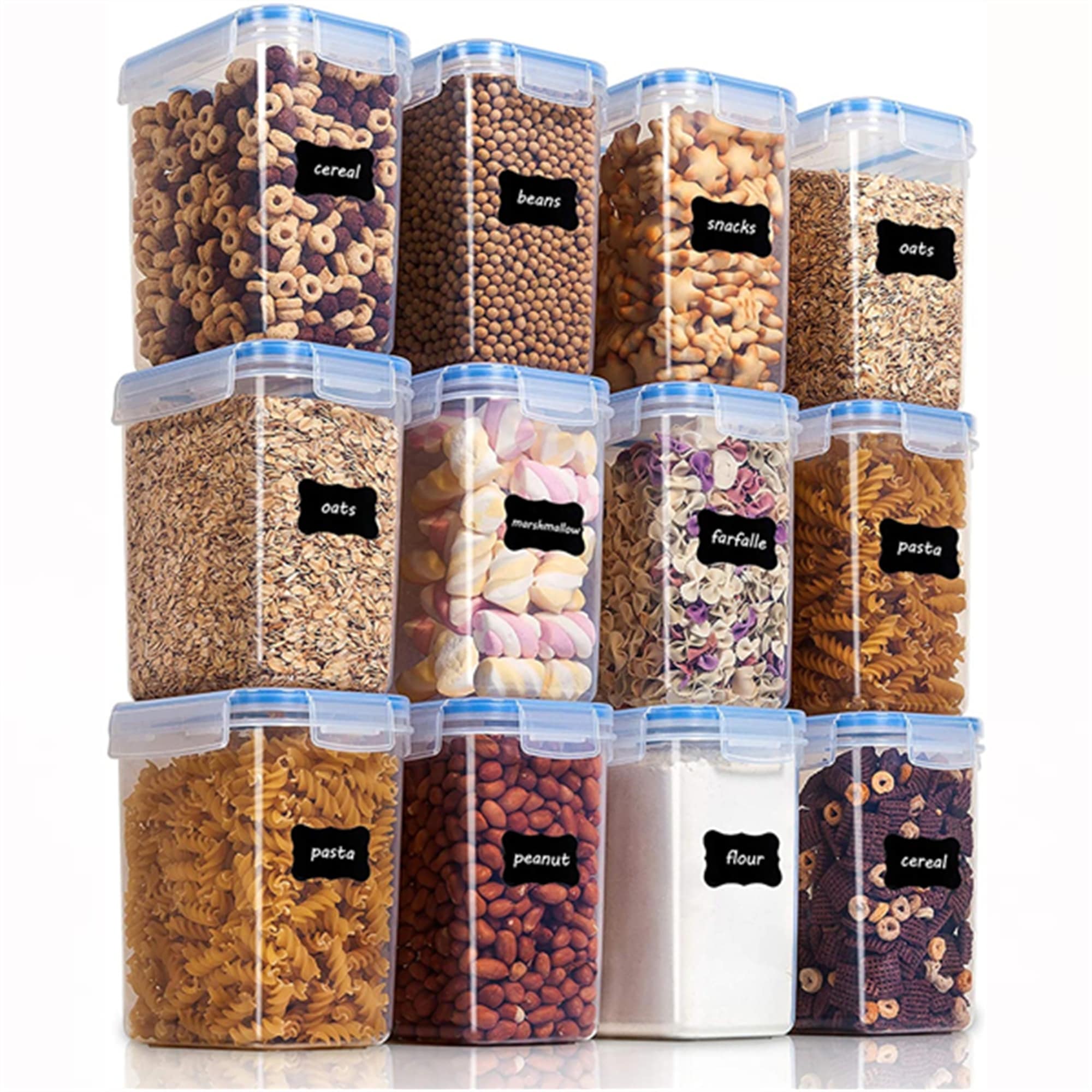 Airtight Food Storage Containers with Lids for Kitchen Organization (20  Pack/1.6 Liters Each) - Plastic Kitchen Storage Containers for Organizing