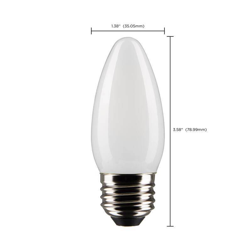 5.5 Watt B11 LED Frost Finish Medium Base 5000K 120 Volt 2-Pack