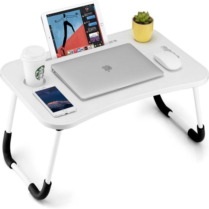 Foldable Laptop Table - White