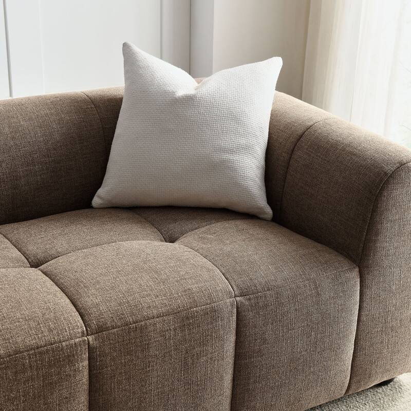 Liana Upholstered Fabric Sofa in Pewter