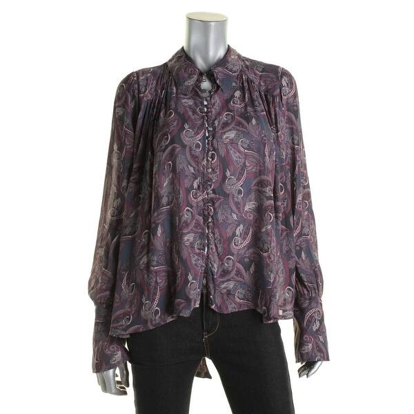 Shop Free People Womens Modern Muse Button Down Top Oversized Hi