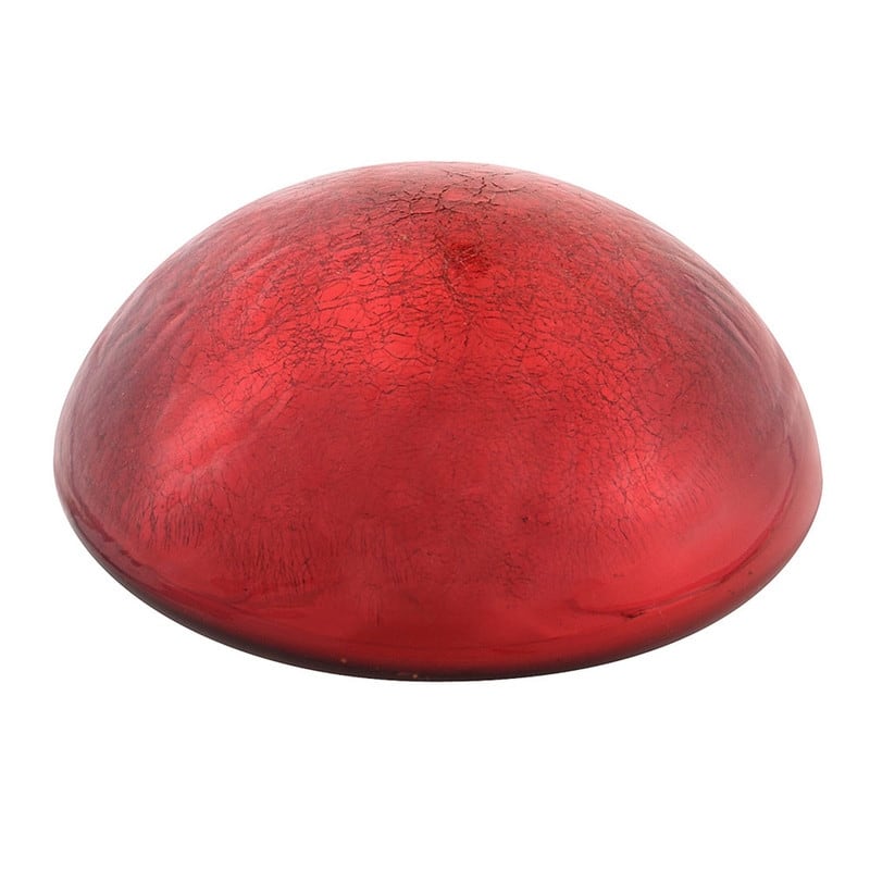 Achla Designs Glass Toadstool Gazing Globe Ball, 9 Inch Diameter - Red