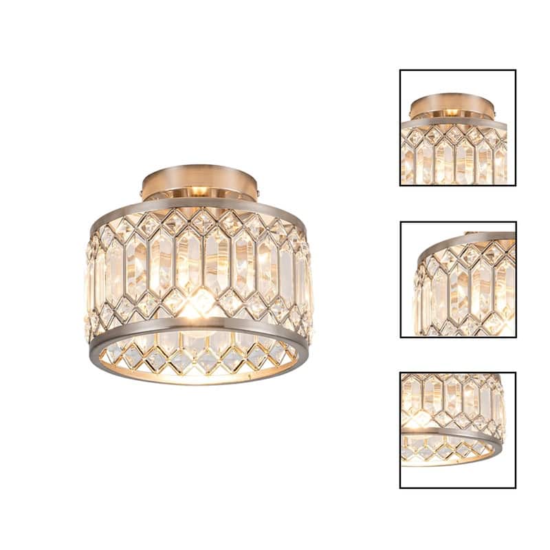 Modern light fixture silver ceiling lighting silver living room dining room light