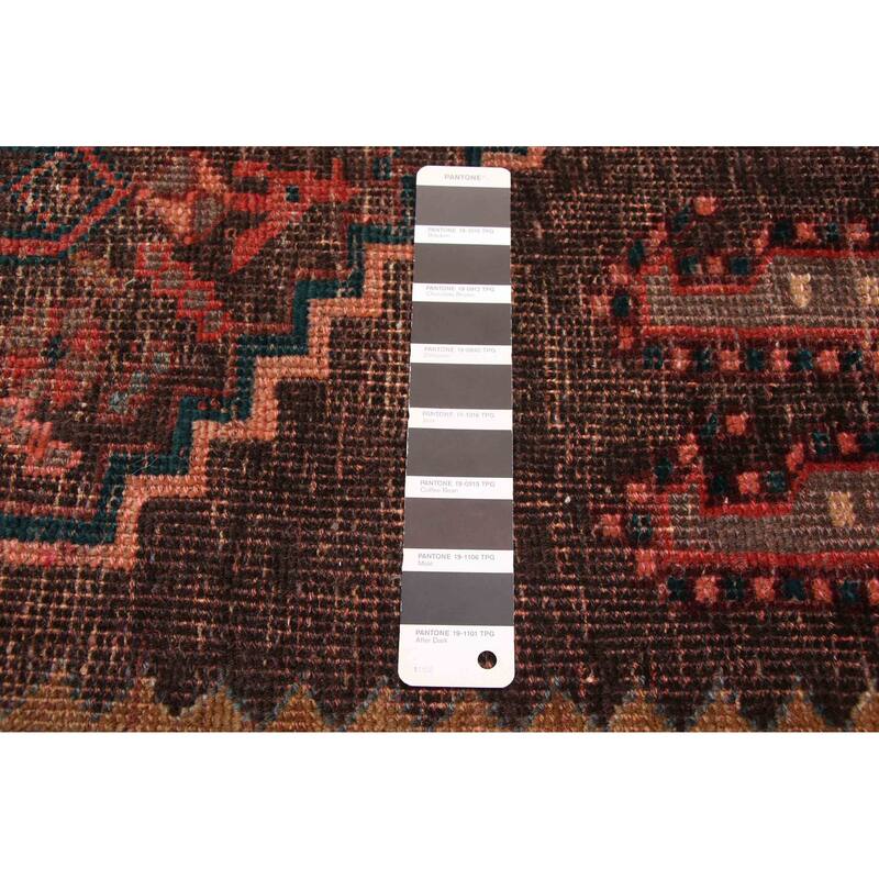 ECARPETGALLERY Hand-knotted Melis Vintage Black, Red Wool Rug - 3'9 x 9'1