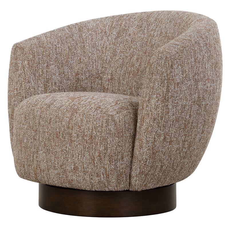 Solid Dunes Barrel Back Swivel Chair - 33" - Brown