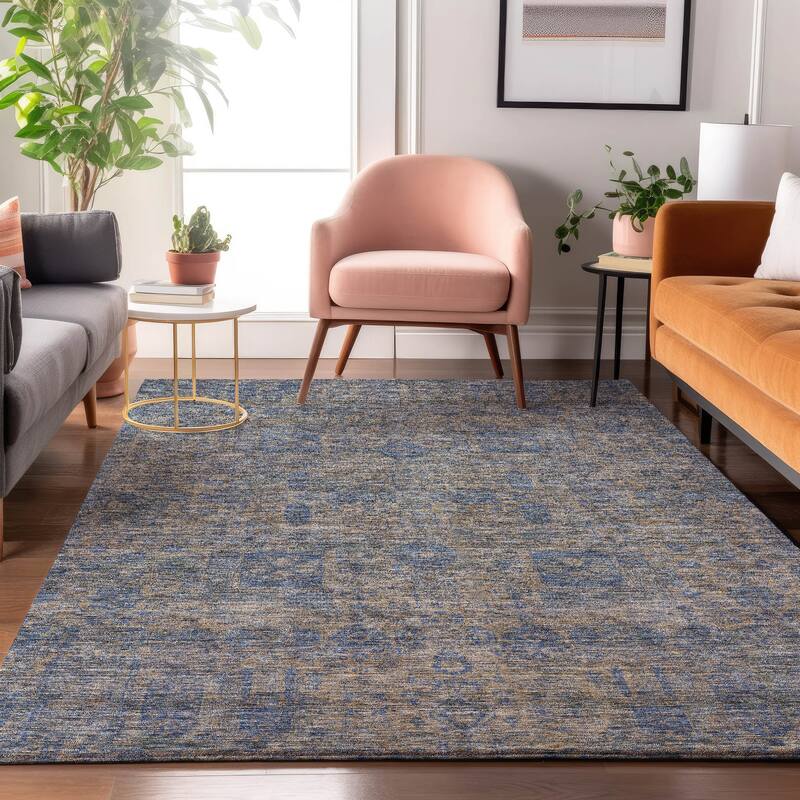 Premium Washable Super Soft Traditional Persian Mayfield Rug - Khaki - 8' x 10' - Rectangle
