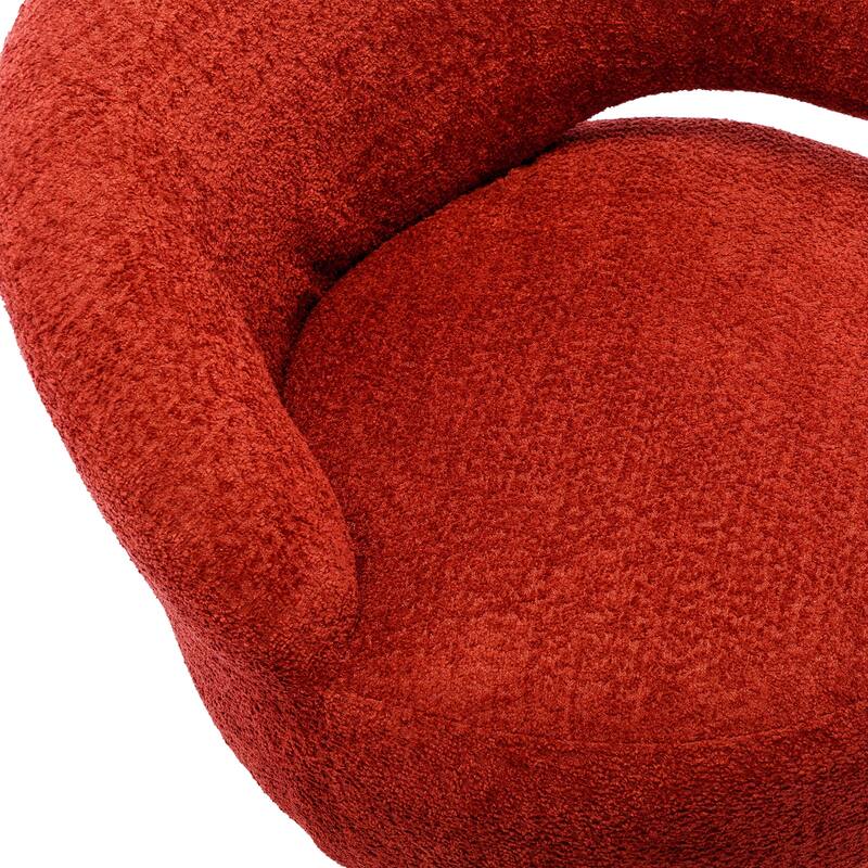 360 Degree Swivel Cuddle Barrel Accent Chairs with Wide Upholstered