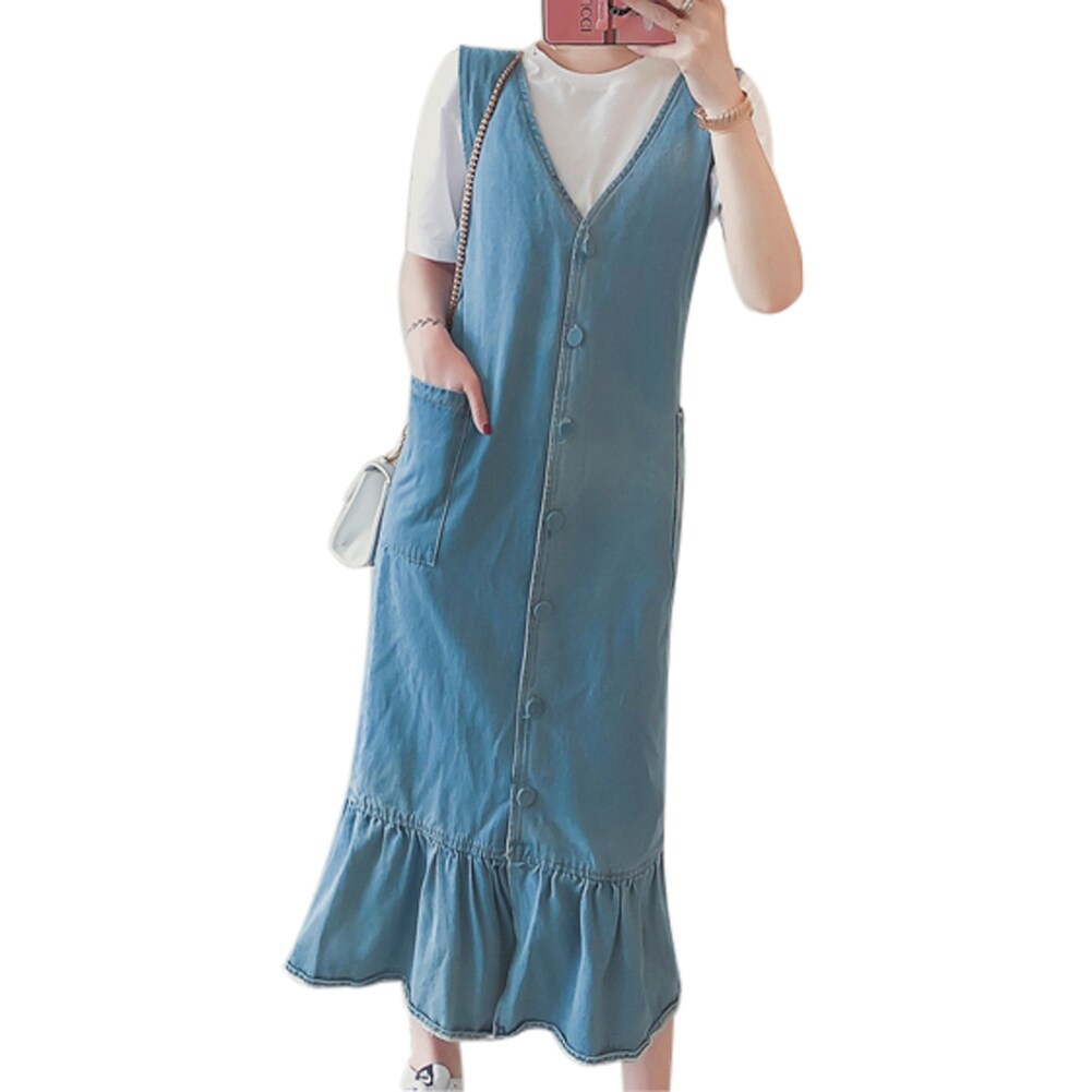 womens denim sundress