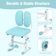 preview thumbnail 2 of 5, Height-Adjustable Kids Desk Chair with Double Back Support & Footrests
