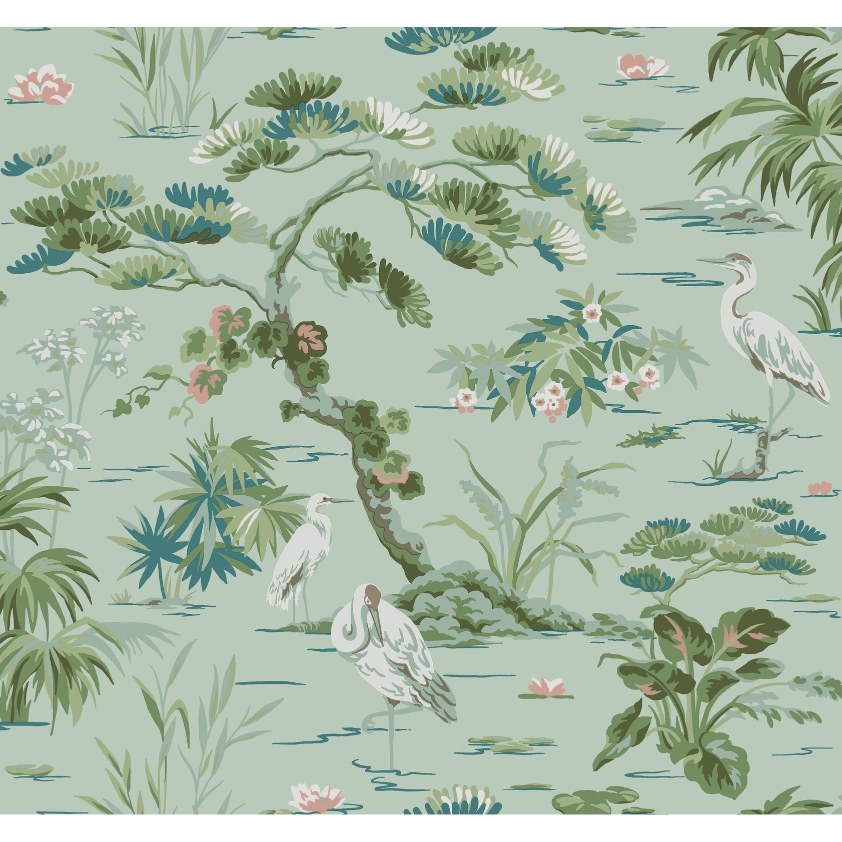 Ronald Redding Bridgewater Mint Wallpaper