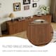 78.74" Mid Century Brown Wood TV Stands, 2 Drawers and Cabinets