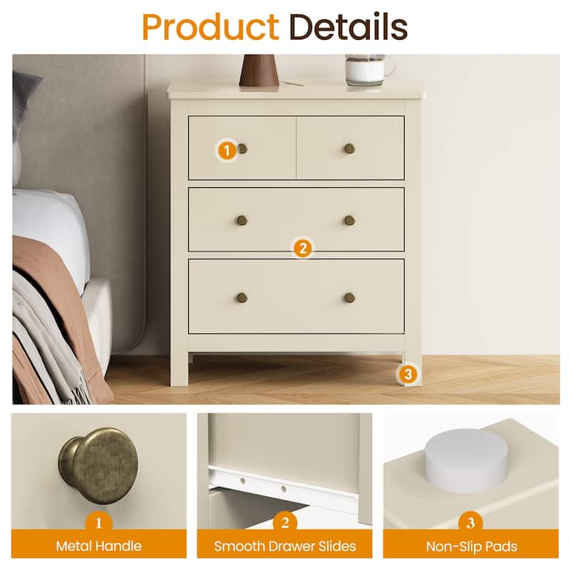 3-Drawer Dresser for Bedroom, Living Room & Entryway