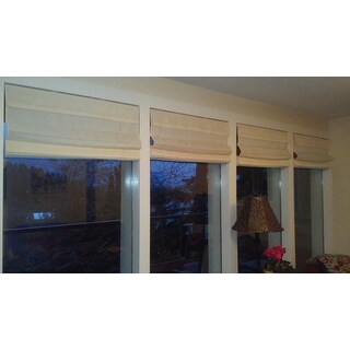 Shop Arlo Blinds Ivory Cordless Lift Fabric Roman Light
