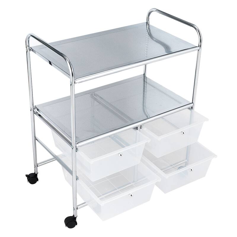 Costway 4Drawer Rolling Storage Cart shelf Scrapbook Paper Office - See Details
