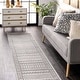 preview thumbnail 21 of 29, Brooklyn Rug Co Transitional Native Tribal Indoor/ Outdoor Tassels Area Rug 2' 6" x 10' Runner - Light Gray