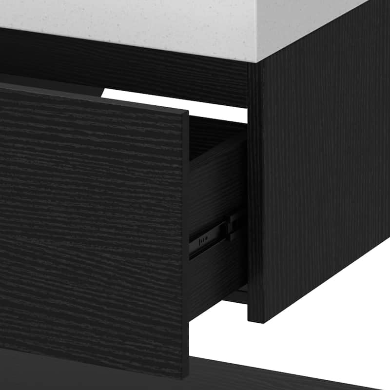 Moasis 48 Inch Floating Wall Mounted Bathroom Vanity with 3 Drawers