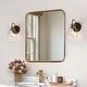 preview thumbnail 2 of 12, Elisie Modern Black Gold 1-light LED Sconce Farmhouse Wall Light with Water Glass