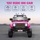 preview thumbnail 21 of 25, Qaba 12V Ride On Truck, Battery Powered Kids Electric Car with Spring Suspension, Remote, LED Headlights, Horn, USB Music
